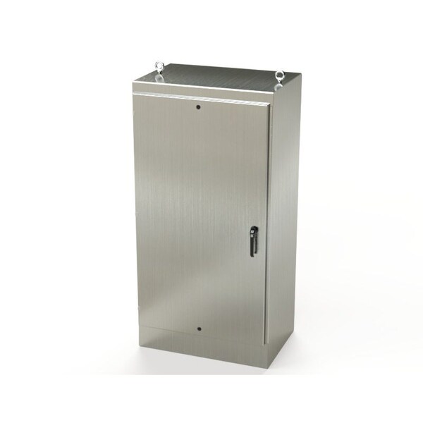 1/4 Turn Latch, 3 Point Latch with Padlock/Keylock Handle Electrical Enclosures, 72 in H, 24 in D